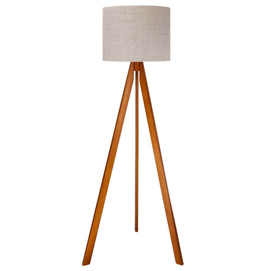 Luminária De Chão Madeira Moderna