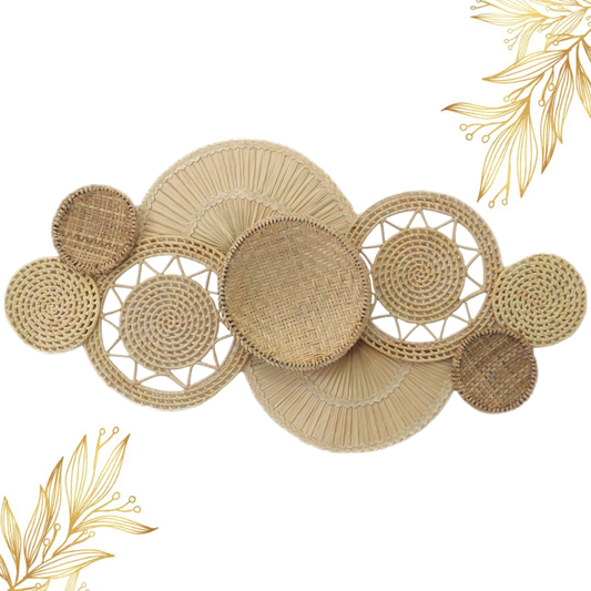 Kit Peneiras Decoração De Palha