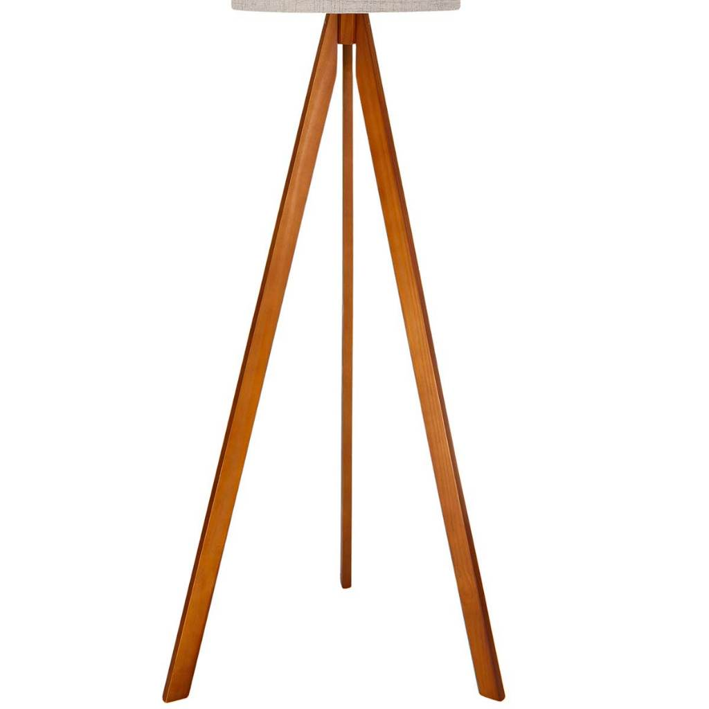 Luminária De Chão Madeira Moderna