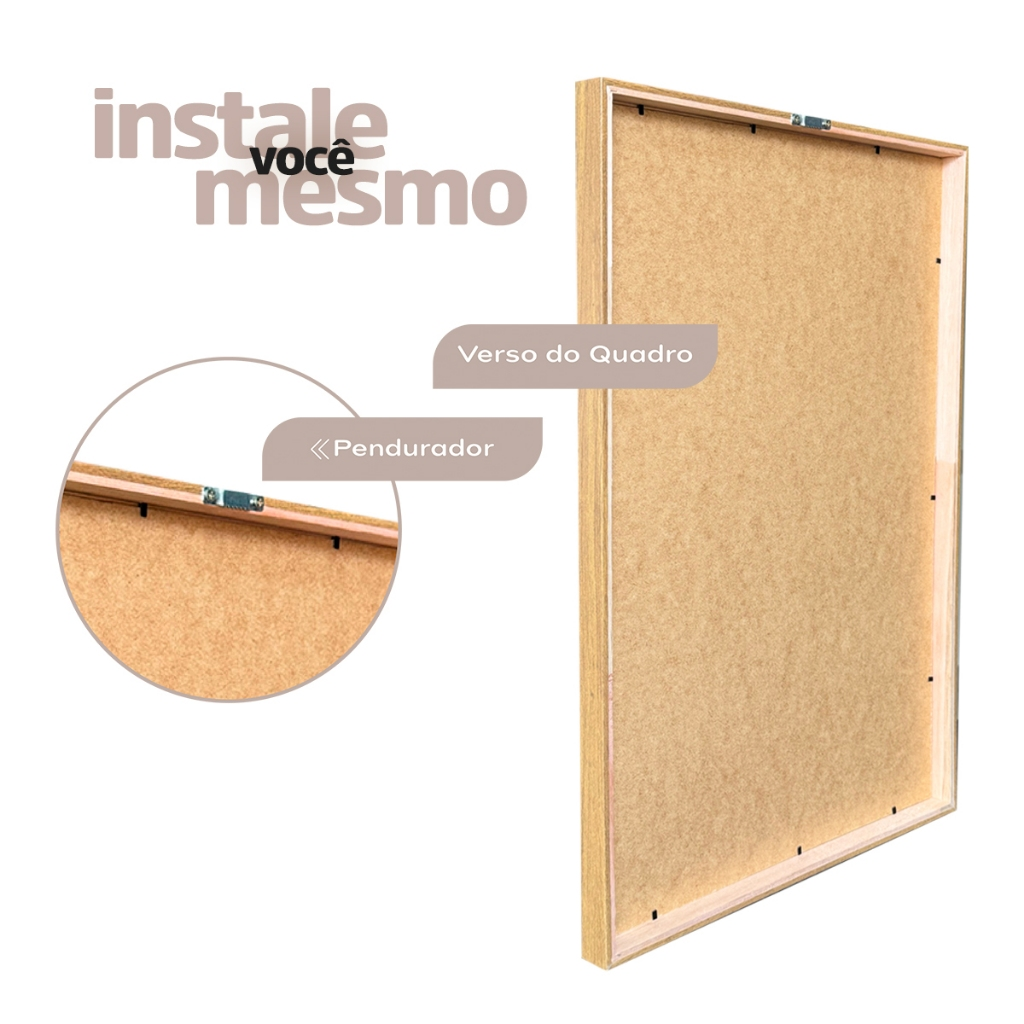 Kit 2 Quadros Decoração Moldura Folhagem Abstrato Sala Grande