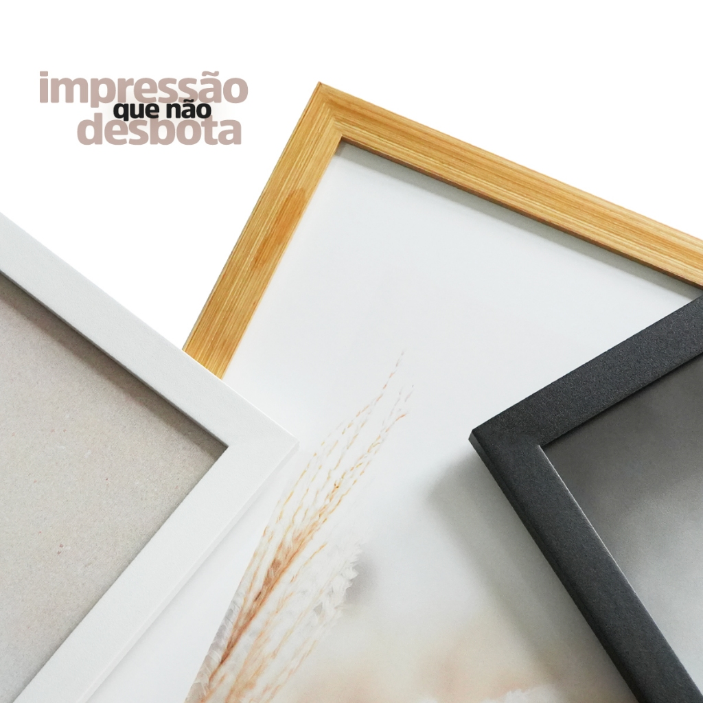 Kit 2 Quadros Decoração Moldura Folhagem Abstrato Sala Grande